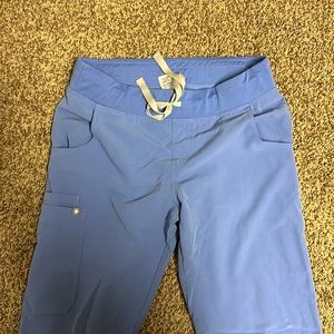 Figs womens basic scrub pants size small, light blue